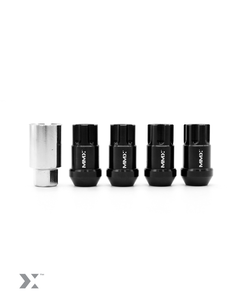 Billet Aluminum 12pt Lug Nuts - M12x1.5 Acorn Black Billet Aluminum 12pt Lug Nuts - M12x1.5 Acorn Black